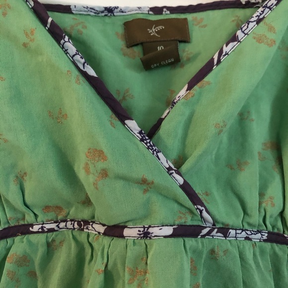 Anthropologie • gold pattern ruffle cropped tank - Picture 3 of 7